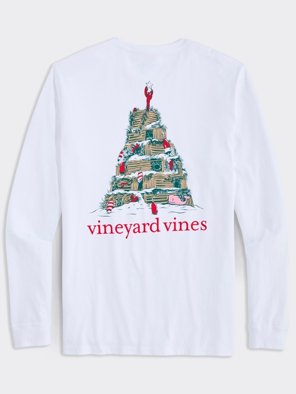 XL Vineyard Vines Christmas Traps Pocket Tee